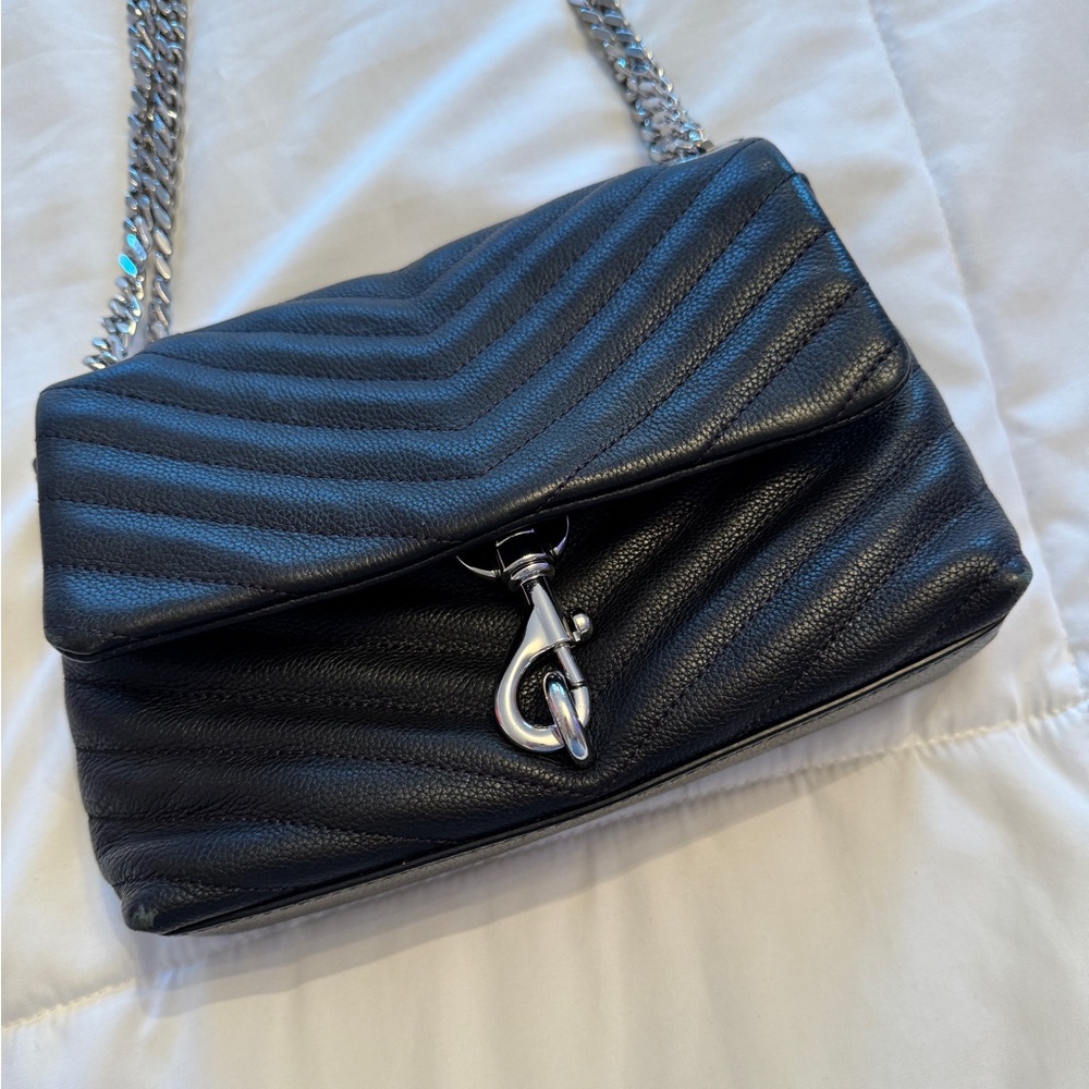 Rebecca Minkoff Black Chevron Shoulder Bag